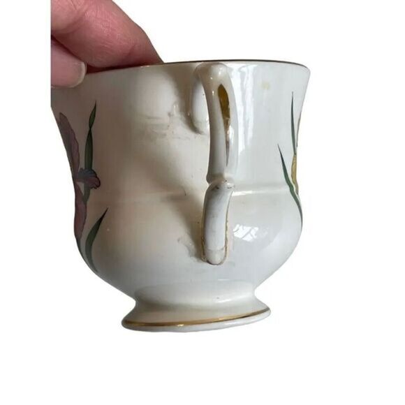 TeaCup Vintage‎ Staffordshire Fine Bone China English IRIS Pattern Set 3 Piece - Picture 2 of 12